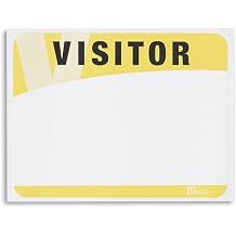 IDville Yellow Visitor Labels, 100 Pack (2.5x3.25")