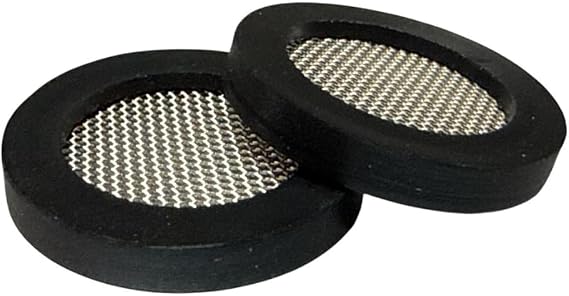 SISI UK Inlet Hose Filter Mesh Washers 3/4" Universal Tap Connector (24mm OD x 16mm ID x 3.7mm) Inlet Hose Filter for Washing Machines & Dishwashers Pack of 2