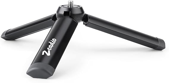 Zeadio Metal Mini Tripod, Desktop Table Stand Smooth 4, Osmo Mobile, Vimble 2, Gimbal Hand Grip Stabilizer and Compact Tripod for All Cameras