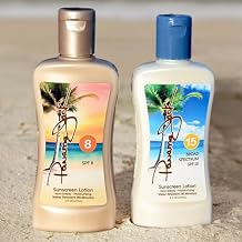 Panama Jack Golden Hour Duo - Travel Sunscreen Lotion SPF 8 & 15 Suntan Sun Care Pack