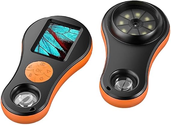 Digital Microscope Handheld 2.0 inch IPS Color Screen,Portable Digital Magnifying Glass,Marco Microscope for Kids,Built-in 8LED Lights,USB Compatible with PC Windows, Mac OS