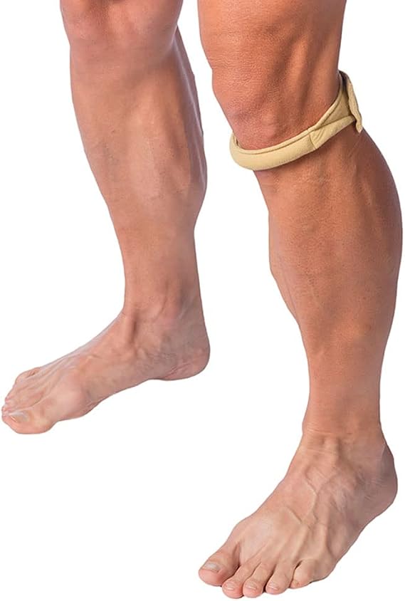 Cho-Pat Original Knee Strap, Patella Support for Runners Knee, Jumpers Knee, Osgood Schlatters, and Chondromalacia, Tan, xx Large