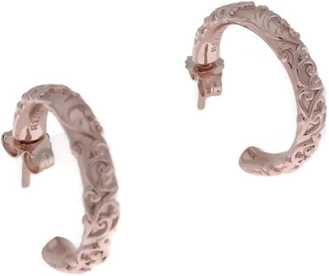 PANDORA Regal Beauty Hoop Rose Gold Earrings - 287732