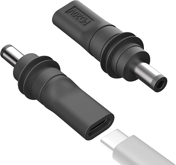PLEASANTLY 2 Sets of USB C to Dc 5.5mm X 2.1mm Power Adapters