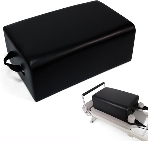 Pilates Reformer Box, Pilates Seat Box with Handle, Pilates Accessories Box for Fitness Stretching Balance Training, Exercises to Advance Range of Motion, Flexibility and Strength