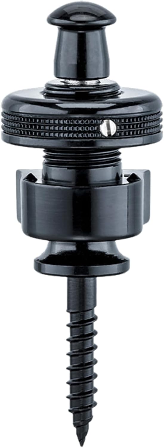 Schaller 14010401 Security Straplocks, Black Chrome