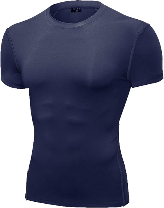 SPVISE Compression Shirt Men Short Sleeve Workout Tops Spandex Baselayer