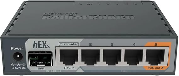 MikroTik RouterBOARD hEX S - Router - 4 Port Switch - GigE - WAN Ports: 2
