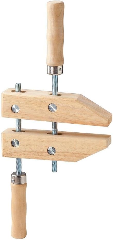 6'' Handscrew Wood Clamps For Woodworking Offset Vise Jaws with Precision Hold Solid Steel Screw Clamp Frame Ergonomic Hand Clamps For DIY, Joinery & Cabinet Projects