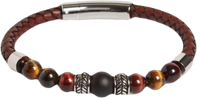 Simon Carter Mens Jacob Tigers Eye Bracelet - Brown