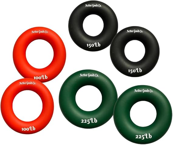 Hand Exerciser - PROFESSIONAL GRADE, Set or Single, Different Sizes. Visit to see more! Bague classique en silicone parfaite pour ameliorer la force, la puissance et la vitesse dans les poignets.