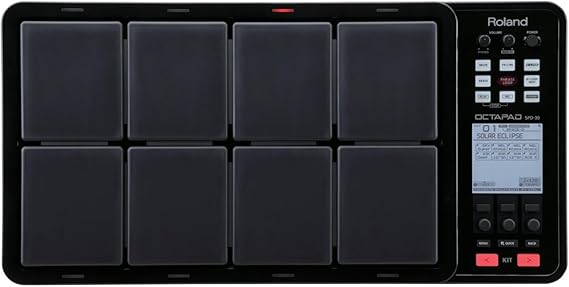 Roland SPD-30 Octapad Electronic Drum Pad with Four Dual-Trigger Inputs, Large Backlit LCD, Pad Indicator and Plus A Hi-Hat Controller (Black)