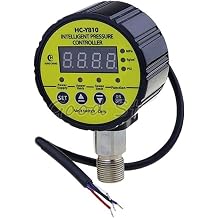 HC-Y810 Digital Pressur/e Gauge Intelligent Pump Negative Water Switch Controller Yellow(DC 12V,-100-0Kpa vacuum)