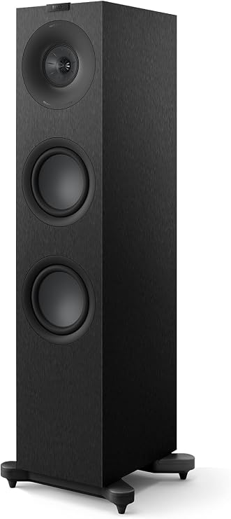 KEF Q7 Meta Floor Standing Hi-Fi Passive Speakers Pair Satin Black | 3-Way Bass Left / 4" Uni-Q & Dual 6.5" LF Drivers