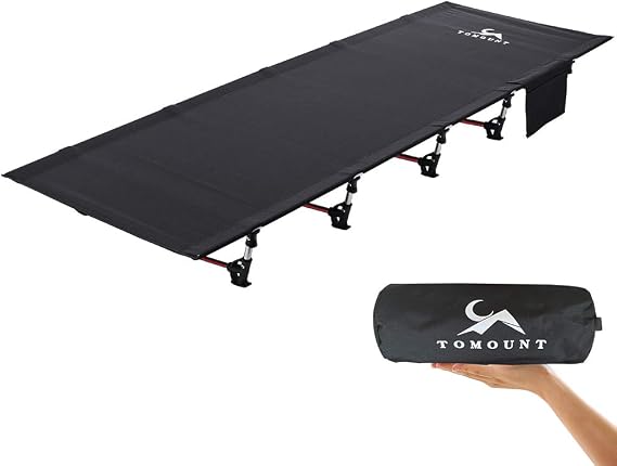Camping Cot Folding Bed Lightweight Aluminum Poles Compact Portable Camp Bed Easy to Build Resilient for Tents