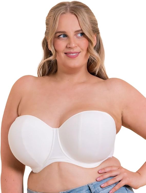 Curvy Kate Women's Luxe Strapless Multiway Underwire Bra, CK2601, Pearl Ivory, 36DD | Underwire