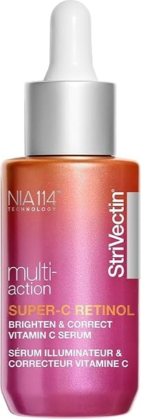 StriVectin Super-C Retinol Brighten & Correct Vitamin C Serum, Antioxidant Face Serum for Uneven Tone, Fine Lines, and Firmness, Drops for Face