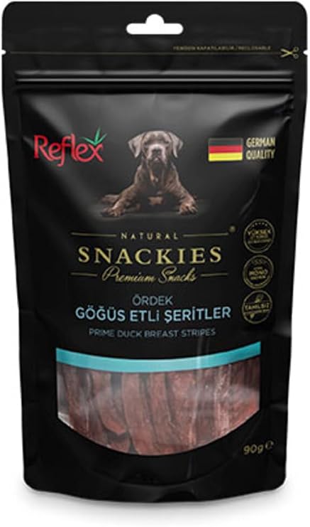 Reflex Snackies Ördek Göğüs Şeritleri Kurutulmuş Et Köpek Ödülü 90gr