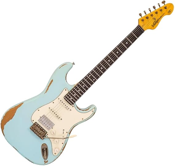 Vintage Guitars Icon V6 Electric Guitar, Strat HSS, Laguna Blue, V6HMRLB