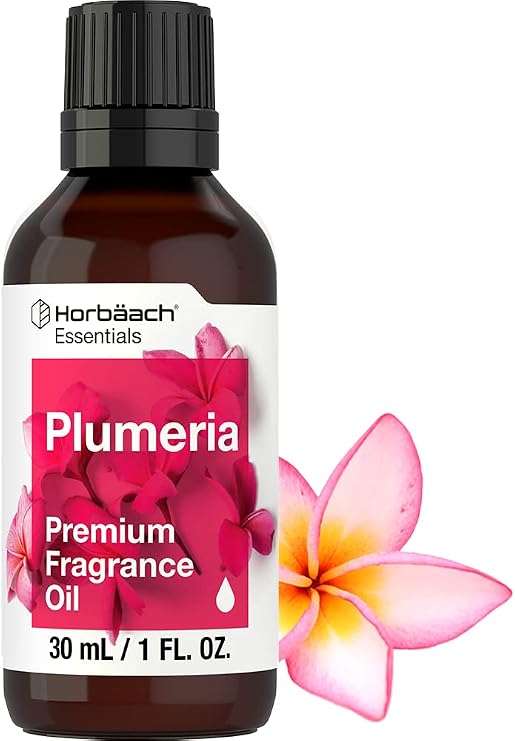 Horbaach Plumeria Fragrance Oil | 1 fl oz (30ml) | Premium Grade | For Diffusers, Candle and Soap Making, DIY Projects & More