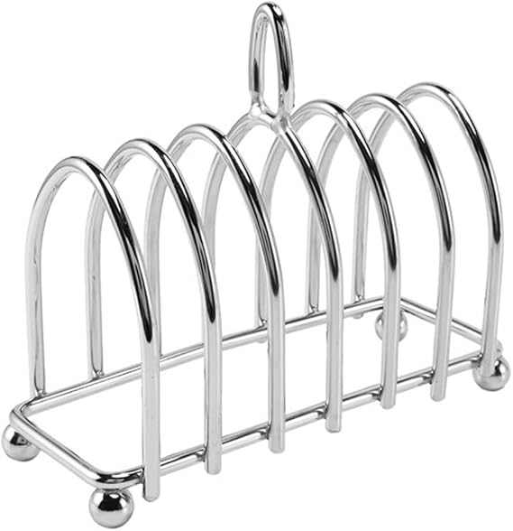 Toast Bread Rack Holder 6 Stainless Steel Toast Rack with Ball Feet and Loop Carry Handle