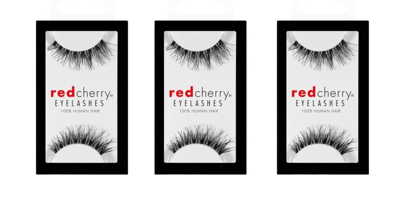 Red Cherry #DW False Eyelashes Pack of 3 Pairs