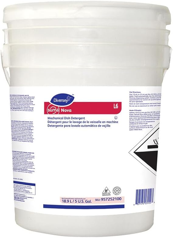 Diversey Suma Nova L6 Dish Detergent, 5 Gallon