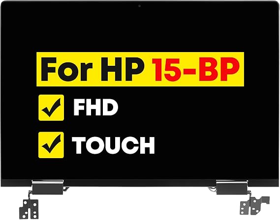15.6" LCD Screen Replacement Full Top Complete Assembly for HP Envy X360 15M-BP111DX 15M-BP112DX FHD 1920 * 1080 Touch Silver