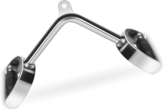 Cable Machine Attachment, V-Shaped Bar Cable Machine Attachment Home Gym Fitness Pull Down Bar Attachments Double D Handle, Non Slip, Easy to Grip