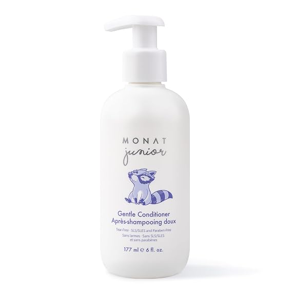MONAT Junior Gentle Conditioner - A safe and gentle Anti Frizz Hair Conditioner for children that rinses out quickly. All Natural Tear-free, Sulfate & Paraben-free - Net Wt. 177 ml e / 6 fl. Oz.