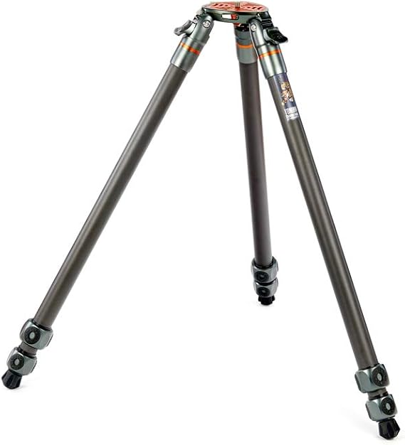 3 Legged Thing Legends Tommy Carbon Fiber Tripod - 3 Section Adjustable Camera Tripod with Three Detachable Legs, Flat Plate and Bowl Mount for Heavier Kit - Metallic Slate Grey (Tommy)