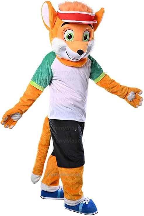 Orange Little Fox Suit Animal Mascot Costume Party Carnival Costumes With Fan Inside the Head