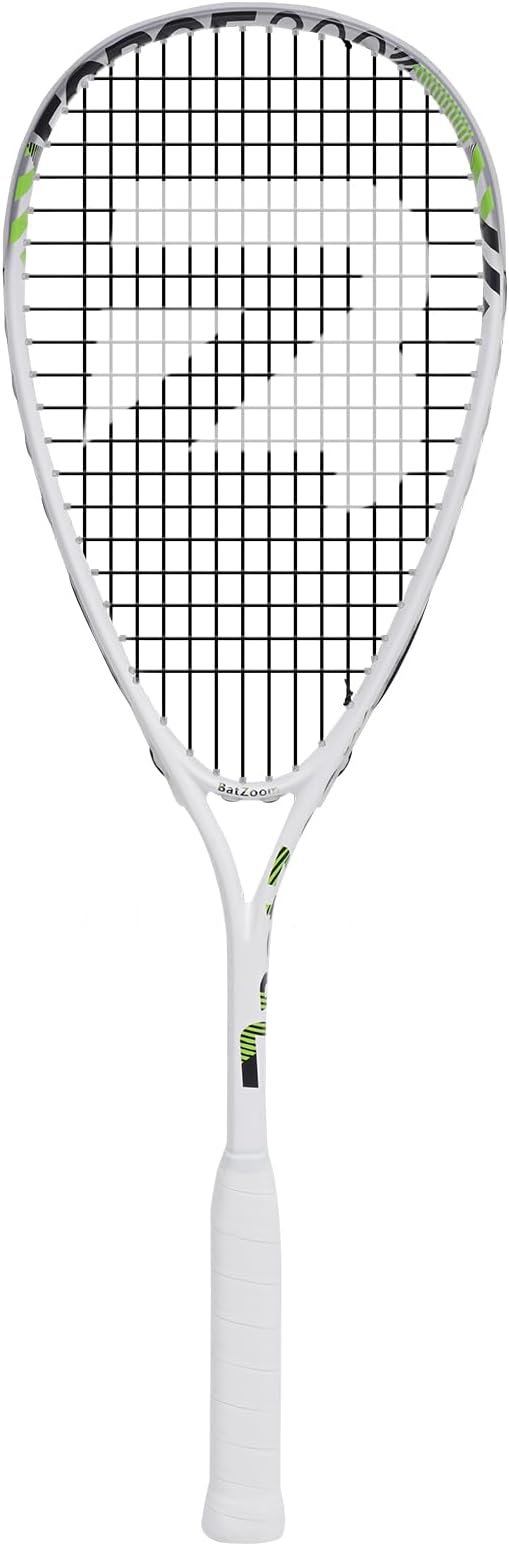 BatZoom Squash Racket for Beginners Heavy Duty Training Squash Racquet for Adults, Pre-Strung with Comfortable Grip & Shock Absorption - Includes Carrying Bag