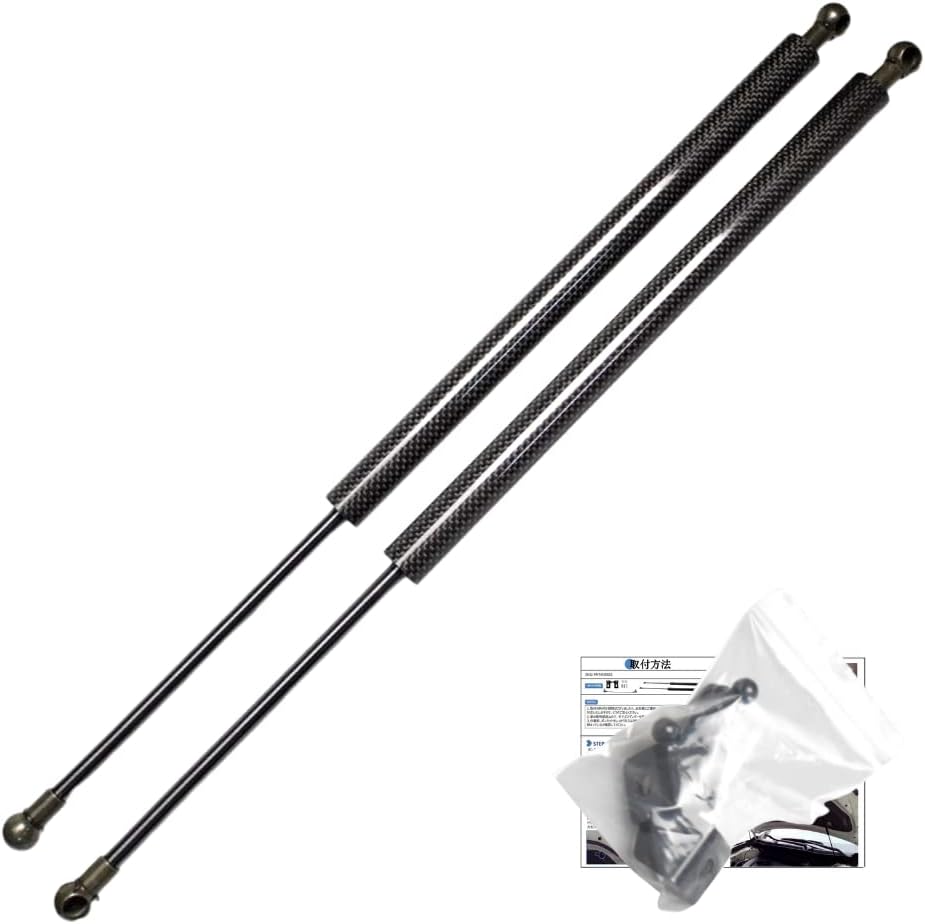 Hood Damper Mitsubishi Lancer Evolution CT9A Lancer Evo Mitsubishi Lancer Evo 789 2000-2007 Compatible with Vehicle Refurbishi Vehicle Inspection Compatible, Set of 2 Black Carbon
