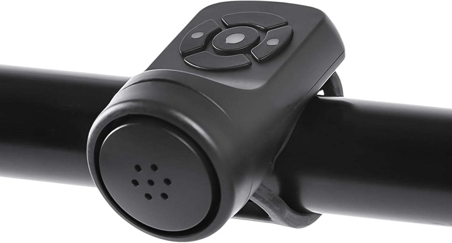 Electric Bike Horn, 120dB Electronic Bicycle Bell 4 Sound Modes Vibration Waterproof Smart Bike Horn Rechargeable for Mountain Bike, Road Bike, Scooters
