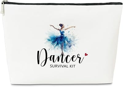 JioJio Chan Dancer Survival Kit Makeup Bag, Dance Competition Gymnastics Gifts & Accessories, Ballet Ballerina Present for Daughter, Recital Gifts for Girl
