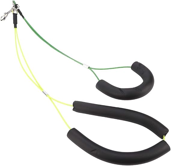 Adjustable Pet Grooming Leash, 304 Stainless Steel and Plastic Dog Grooming Loop Stainless Steel Wire Rope Dog Grooming Supplies for Grooming Tables (Yellow+Green)