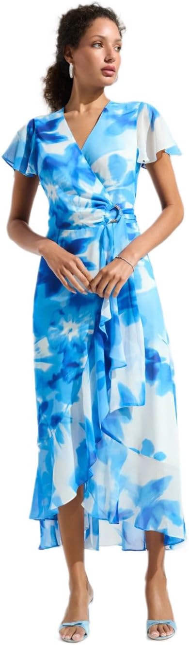 Joseph Ribkoff Dress 261739 Blue White