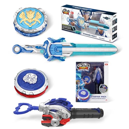 INFINITY NADO Battling Toys Metal Spinning top with Sword Launchers String Launcher