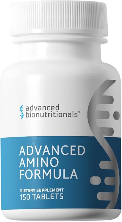 Advanced Bionutritionals Advanced Amino Formula Tablets, Amino Acid Supplement, Build Muscle, Post Workout Recovery, Energy, Stamina, Non-GMO, Gluten Free, Dairy Free, Vegan (150 Tablets)