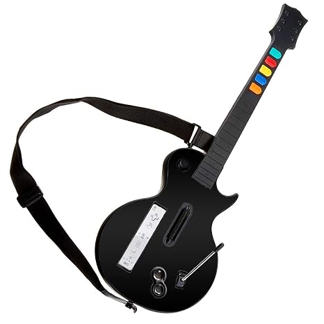 DOYO Wii Guitar Hero for Wii Controller Wireless, Guitar Hero Controller Compatible with Guitar Hero Wii and Rock Band 2 Games with Strap