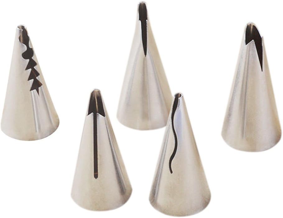 Set of 5pcs Russian Tulip Icing Piping Nozzles Tips Pastry Cake Decorating Baking Tools