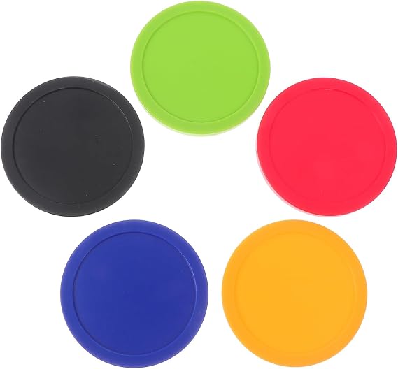 5Pcs Air Hockey Pucks Mini Table Game Accessories Smooth Sliding Replacement for Home and Arcade Hockey Tables