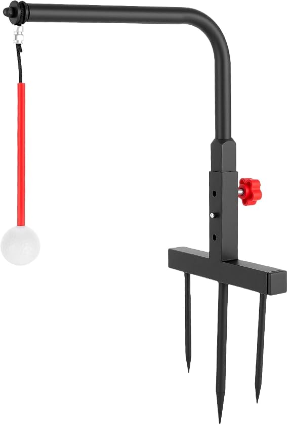 Outdoor Golf Hitting Swing Training Tool | Professional Golf Ball Chipping Practice Hitting Tool Golf Swing Trainer Adjustable Practice Aid with Auto Ball Return for Home & Garden