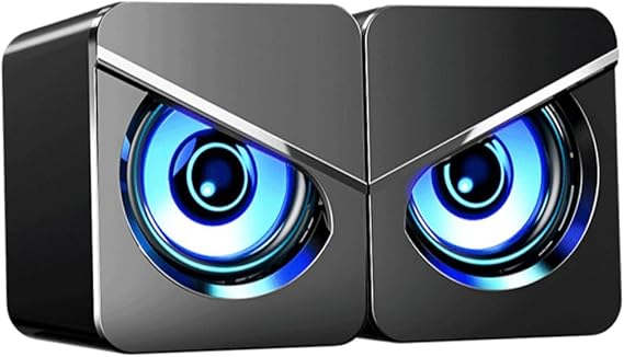 TEHAUX 1pair USB Speakers Desktop Computer Speaker System for Home Office Sound Low-Noise Design