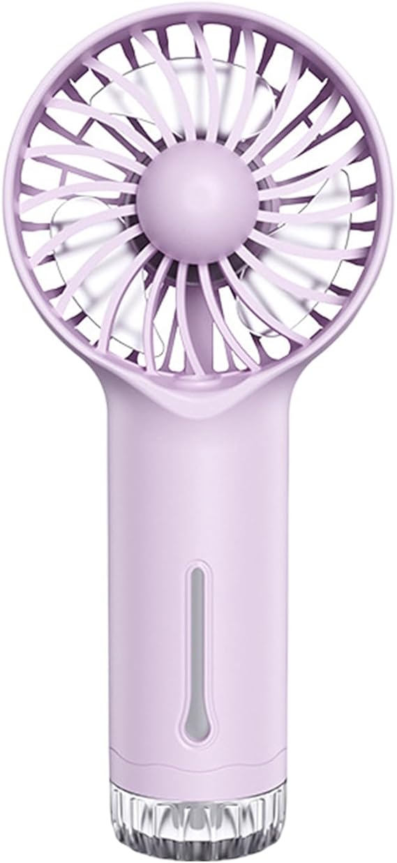 Mini Hand Held Fan with Mist, USB Rechargeable 3 Speeds Misting Fan Portable,Summer Cooling Powerful Battery Operated Quiet Portable Personal Fan for Makeup Travel Car Camping Gym Office