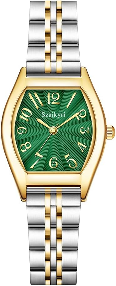 Szaikyri Rectangle Womens Watch with Arabic Numerals Numbers Womens Dress Watch Womens Watch