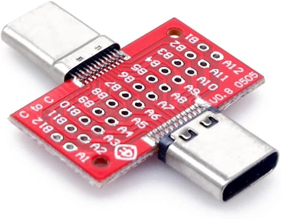 Treedix USB 3.1 Type-C Male to Female Test Board Circuirt Board 24Pin for Date Line Wire Cable Transfer Extension