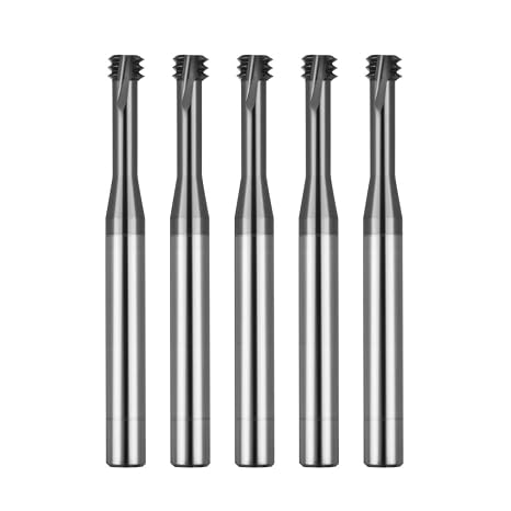 5pcs UNC UNF Thread Milling Cutter Solid Carbide for Stainless Steel UNC8-32