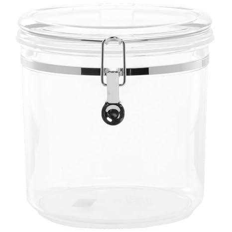 HUBERT Clear Plastic Canister 152 Oz - 8"Dia x 8"H